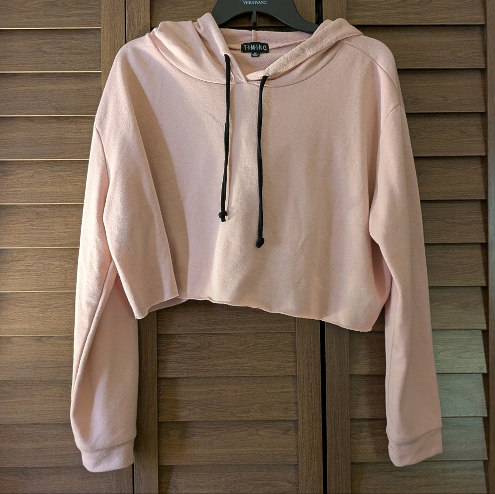 Cropped Pink Hoodie
